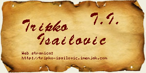 Tripko Isailović vizit kartica